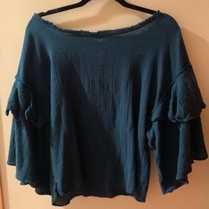 FREE PEOPLE dark blue blouse